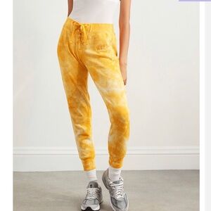 $128 WSLY Lace Up Jogger in Saffron Tie Dye Bandier Bloomingdales Size XS